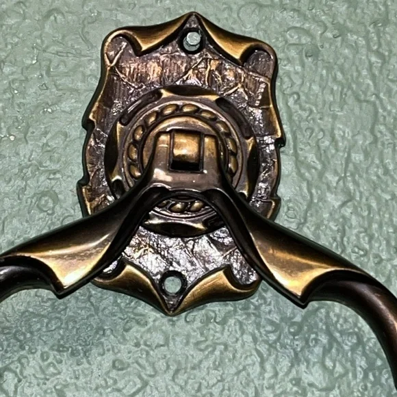 Vintage 1972 Amerock Towel Ring • retro brass bathroom decor • wall • kitchen - Picture 5 of 12